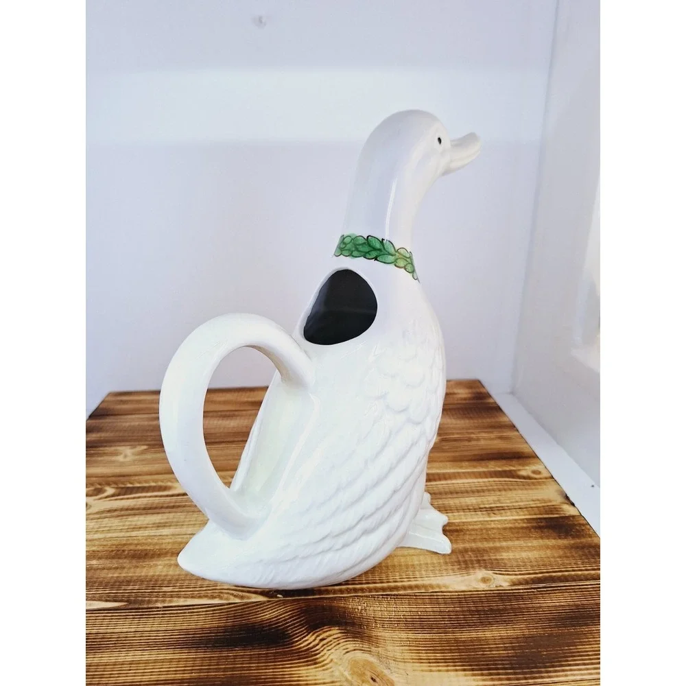 Vintage MANCER‎ TALL  DUCK WATER PITCHER Made in Italy 10